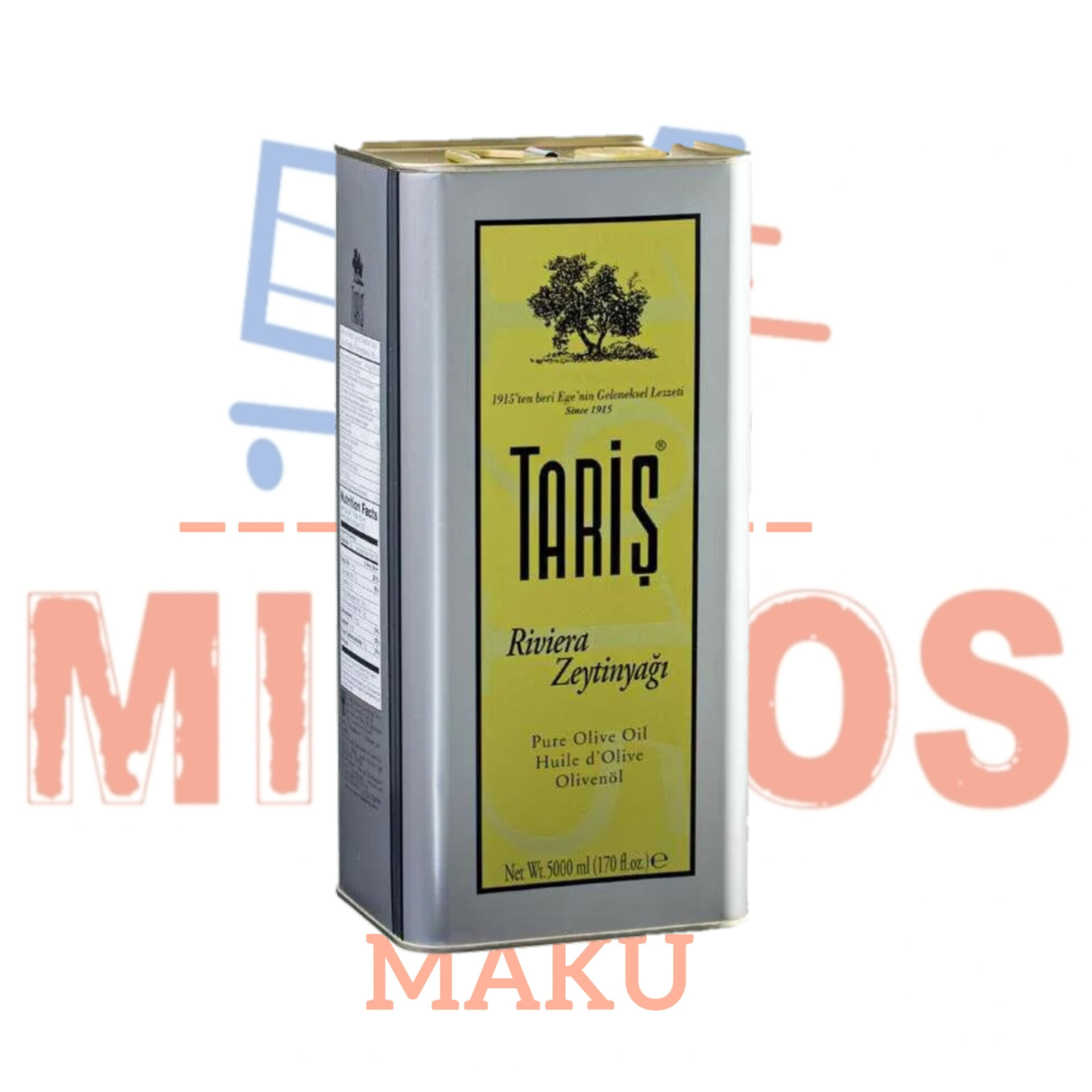 روغن زیتون 5 لیتری (تاریش) اصل درجه یک ترکیه